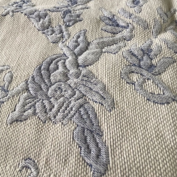 Vintage blue & white floral European sham covers set of 2 - Picture 3 of 4